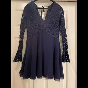 Cute mini dress navy blue